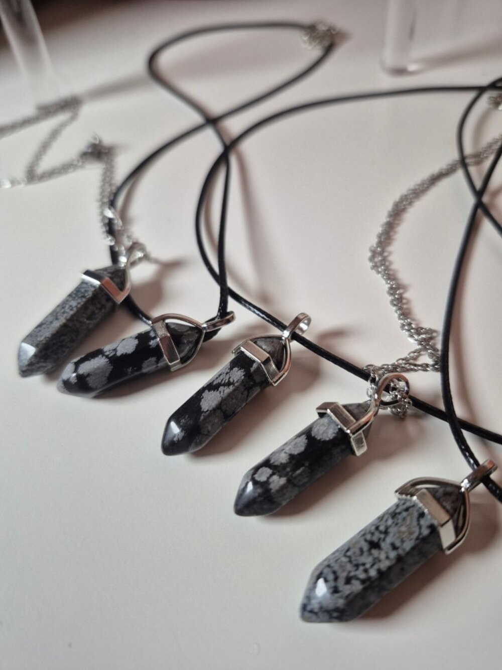 Snowflake Obsidian Necklaces